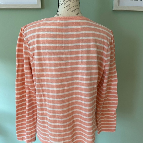 Women’s Croft & Barrow Striped Long-sleeve Sweater Top Size Large - Picture 4 of 6